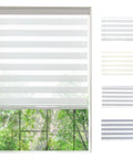 KALYSIE Zebra Roller Window Blinds,Custom Size and Color,Roller Blinds Dual Layer Roller Shade Blinds